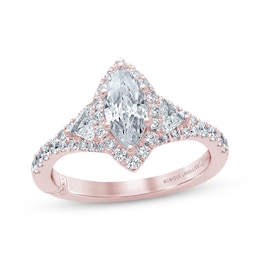 Previously Owned Monique Lhuillier Bliss Diamond Engagement Ring 1-1/2 ct tw Marquise, Pie & Round-Cut 18K Rose Gold