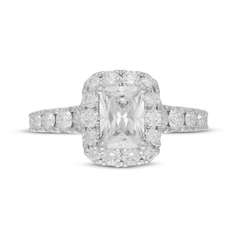 Main Image 3 of Previously Owned Neil Lane Diamond Engagement Ring 2-1/4 ct tw Radiant & Round-cut 14K White Gold Size 5