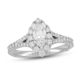 Previously Owned Neil Lane Diamond Engagement Ring 1 ct tw Marquise & Round-Cut 14K White Gold Size 9