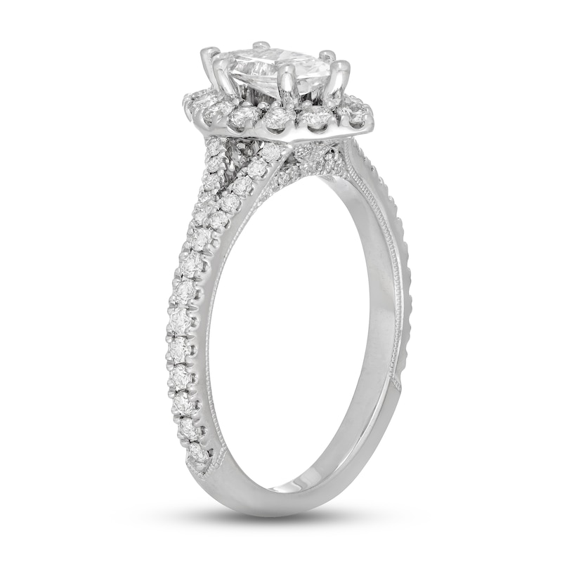 Main Image 2 of Previously Owned Neil Lane Diamond Engagement Ring 1 ct tw Marquise & Round-Cut 14K White Gold Size 9