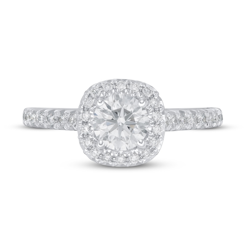 Main Image 3 of Previously Owned Lab-Grown Diamonds by KAY Engagement Ring 1 ct tw Round-cut 14K White Gold