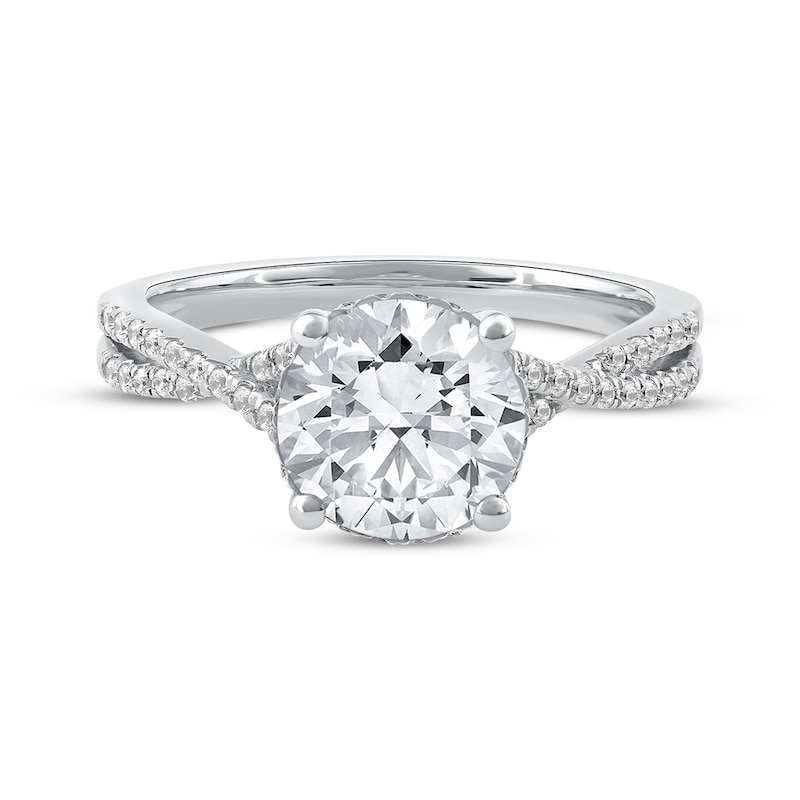 Main Image 3 of Previously Owned Lab-Grown Diamonds Round-Cut Engagement Ring 2-1/4 ct tw 14K White Gold