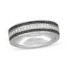 Thumbnail Image 1 of Previously Owned Neil Lane Men’s Black & White Diamond Wedding Band 1/2 ct tw 14K White Gold Size 11.5