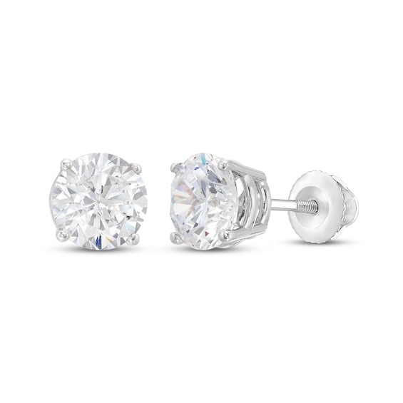 Previously Owned Lab-Created Diamonds by KAY Solitaire Stud Earrings 2 ct tw 14K White Gold (F/VS2)