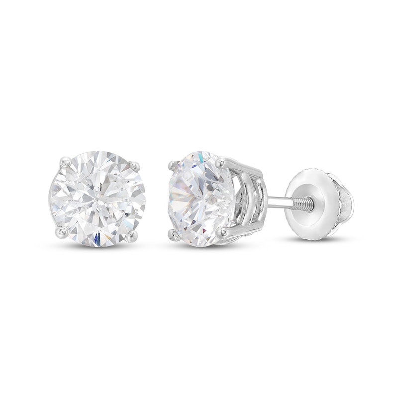 Main Image 1 of Previously Owned KAY Lab-Grown Diamonds Solitaire Stud Earrings 2 ct tw 14K White Gold (F/VS2)