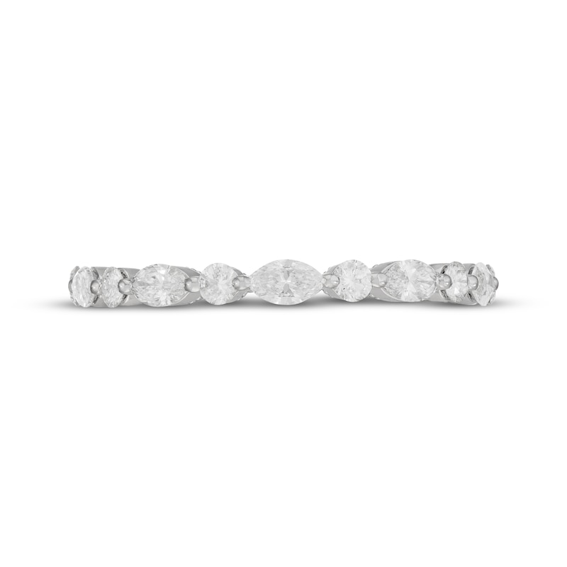 Previously Owned Neil Lane Artistry Marquise & Round-Cut Lab-Created Diamond Anniversary Band 3/4 ct tw 14K White Gold