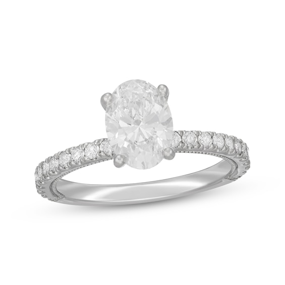 Previously Owned Neil Lane Artistry Oval-Cut Lab-Created Diamond Engagement Ring 2 ct tw 14K White Gold