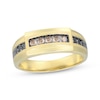 Thumbnail Image 1 of Previously Owned Men's Brown & Black Diamond Wedding Band 1/2 ct tw 10K Yellow Gold