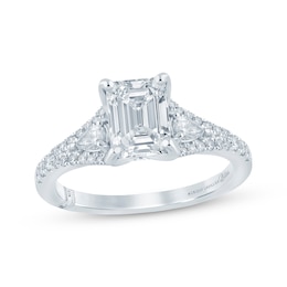 Previously Owned Monique Lhuillier Bliss Emerald-Cut Lab-Grown Diamond Engagement Ring 2-1/2 ct tw 18K White Gold