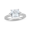 Thumbnail Image 1 of Previously Owned Neil Lane Aquamarine & Diamond Engagement Ring 5/8 ct tw Round-cut 14K White Gold Size 7.5