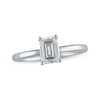 Thumbnail Image 1 of Previously Owned Lab-Grown Diamonds Emerald-Cut Solitaire Engagement Ring 1 ct tw 14K White Gold (F/SI2)