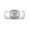 Thumbnail Image 2 of Previously Owned Men's Lab-Created Diamonds by KAY Emerald-Cut Wedding Band 1 ct tw 14K White Gold