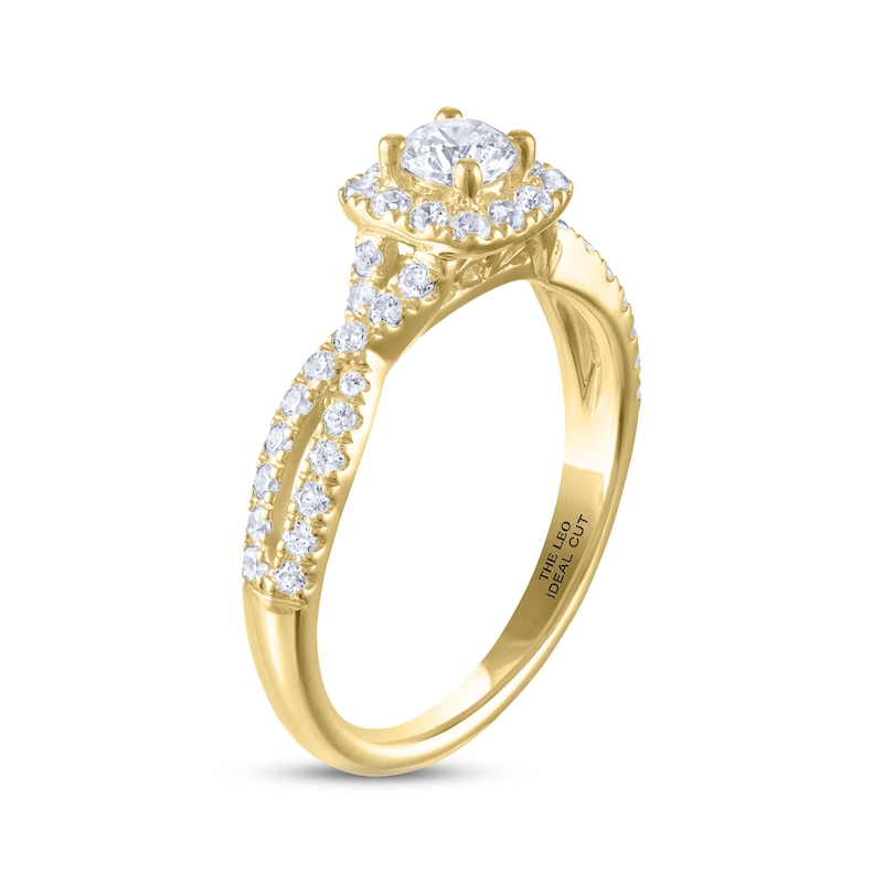 Main Image 2 of Previously Owned THE LEO Ideal Cut Diamond Engagement Ring 3/4 ct tw 14K Yellow Gold