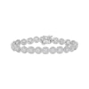 Thumbnail Image 1 of Previously Owned Diamond Circle & Cushion Link Bracelet 3 ct tw 10K White Gold 7&quot;