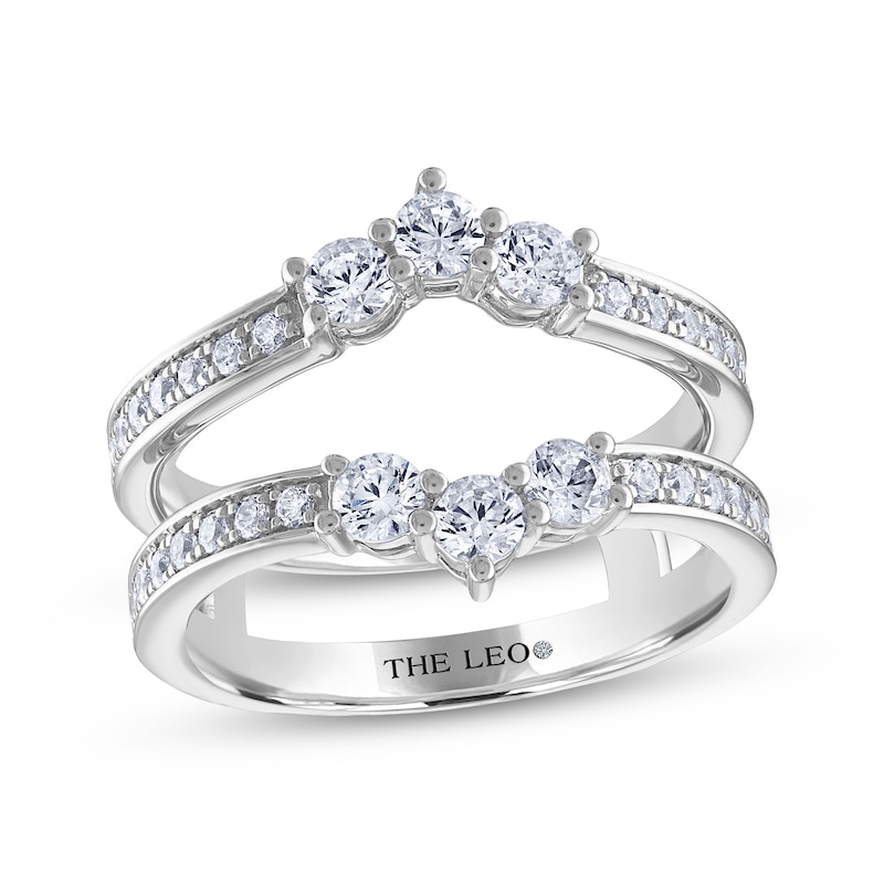 Main Image 1 of Previously Owned THE LEO Diamond Round-Cut Enhancer Ring 1 ct tw 14K White Gold