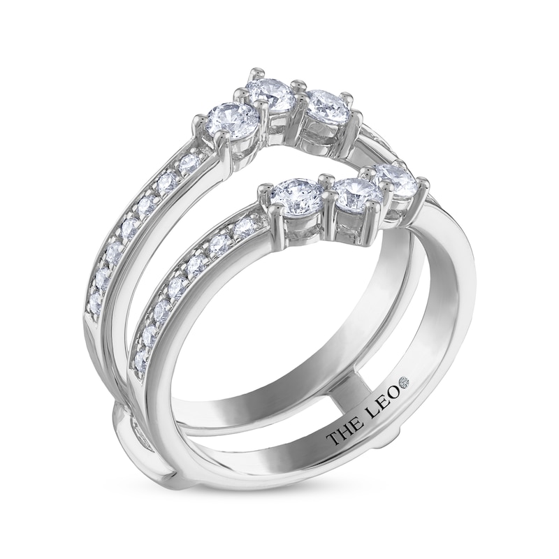 Main Image 2 of Previously Owned THE LEO Diamond Round-Cut Enhancer Ring 1 ct tw 14K White Gold