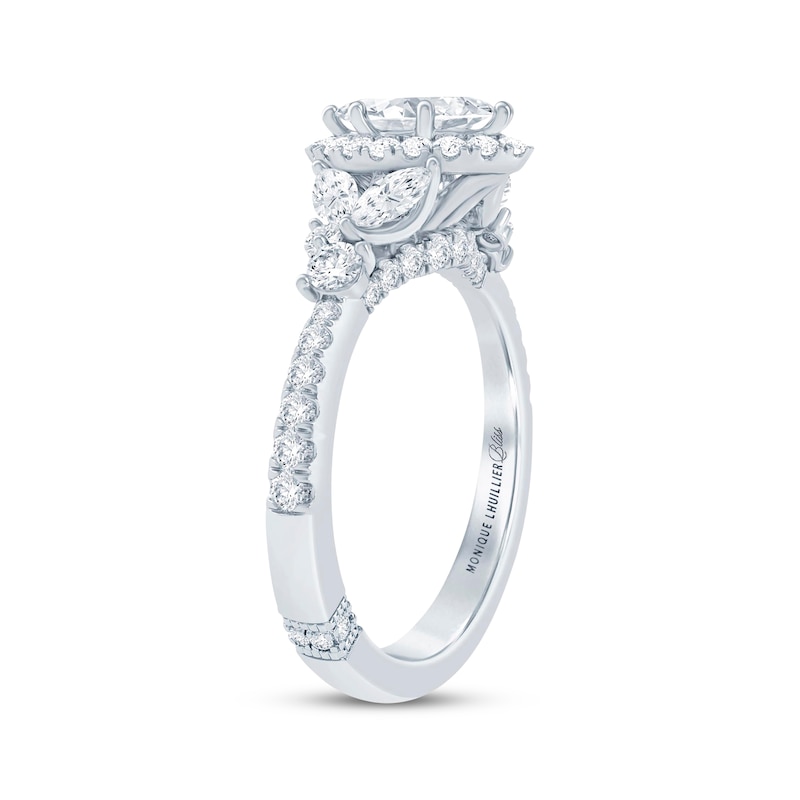 Main Image 2 of Previously Owned Monique Lhuillier Bliss Diamond Engagement Ring 1-1/8 ct tw Marquise & Round-cut 18K White Gold