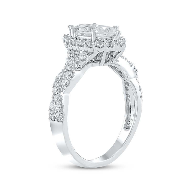 Main Image 2 of Previously Owned Lab-Grown Diamonds by KAY Marquise-Cut Diamond Engagement Ring 1-1/2 ct tw 14K White Gold