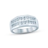 Thumbnail Image 1 of Previously Owned Men's Diamond Wedding Band 1 ct tw Round-cut 10K White Gold