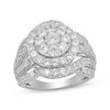 Thumbnail Image 1 of Previously Owned Round-Cut Diamond Double Halo Diamond Ring 3 ct tw 10K White Gold