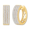 Thumbnail Image 1 of Previously Owned Diamond Hoop Earrings 1/2 ct tw Round-cut 10K Yellow Gold