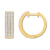 Thumbnail Image 2 of Previously Owned Diamond Hoop Earrings 1/2 ct tw Round-cut 10K Yellow Gold