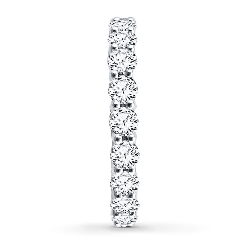 Main Image 3 of Previously Owned Diamond Eternity Ring 2 ct tw Round-cut 14K White Gold