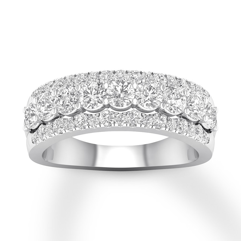 Main Image 1 of Previously Owned Diamond Anniversary Band 1-1/6 ct tw Round-cut 14K White Gold