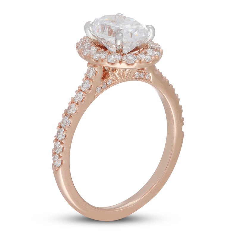 Main Image 2 of Previously Owned Neil Lane Diamond Engagement Ring 2-1/8 ct tw Oval/Round 14K Rose Gold