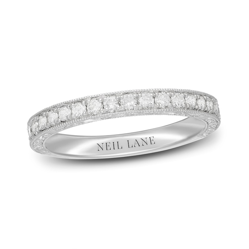 Main Image 1 of Previously Owned Neil Lane Diamond Wedding Band 1/2 ct tw Round-cut 14K White Gold