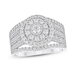 Previously Owned Diamond Engagement Ring 1-1/2 ct tw Round-cut 10K White Gold