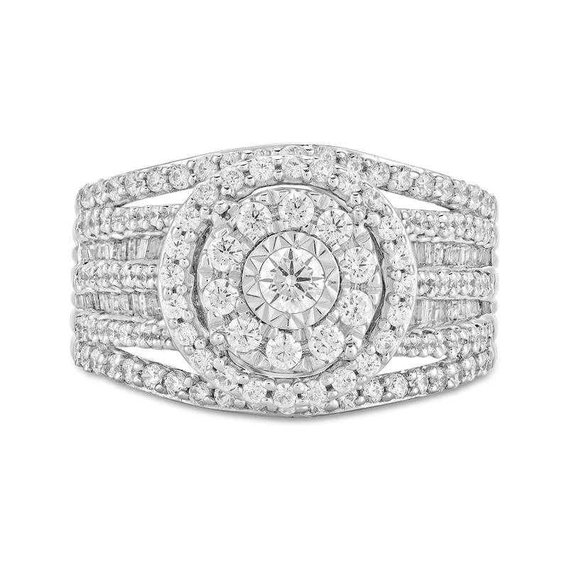 Main Image 3 of Previously Owned Diamond Engagement Ring 1-1/2 ct tw Round-cut 10K White Gold