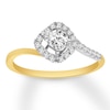 Thumbnail Image 1 of Previously Owned Diamond Engagement Ring 1/2 ct tw Round-cut 14K Two-Tone Gold