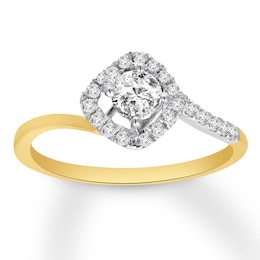 Previously Owned Diamond Engagement Ring 1/2 ct tw Round-cut 14K Two-Tone Gold