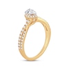 Thumbnail Image 2 of Previously Owned Diamond Engagement Ring 3/4 ct tw Pear & Round 14K Yellow Gold