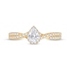 Thumbnail Image 3 of Previously Owned Diamond Engagement Ring 3/4 ct tw Pear & Round 14K Yellow Gold