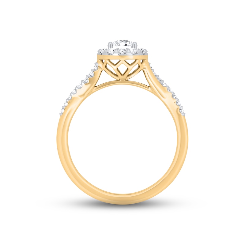 Main Image 2 of Previously Owned Diamond Engagement Ring 1/2 ct tw Round-cut 14K Yellow Gold