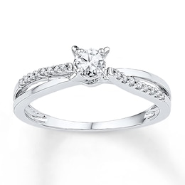 Previously Owned Diamond Promise Ring 1/4 ct tw Round-cut 10K White Gold