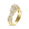 Thumbnail Image 2 of THE LEO Ideal Cut Diamond Three-Stone Bridal Set 1-1/6 ct tw 14K Yellow Gold