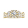 Thumbnail Image 3 of THE LEO Ideal Cut Diamond Three-Stone Bridal Set 1-1/6 ct tw 14K Yellow Gold