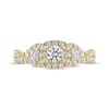 Thumbnail Image 2 of THE LEO Ideal Cut Round-Cut Diamond Three-Stone Engagement Ring 1 ct tw 14K Yellow Gold