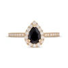 Thumbnail Image 4 of Neil Lane Pear-Shaped Black & White Diamond Engagement Ring 1-1/8 ct tw 14K Yellow Gold