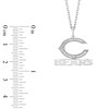 True Fans Chicago Bears 1/20 CT. T.W. Diamond Helmet Necklace in Sterling  Silver