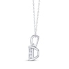 Thumbnail Image 2 of Princess-Cut Diamond Quad Necklace 1/2 ct tw 10K White Gold 18&quot;