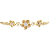 Thumbnail Image 2 of Diamond Plumeria Flowers Bolo Bracelet 1/4 ct tw 10K Yellow Gold