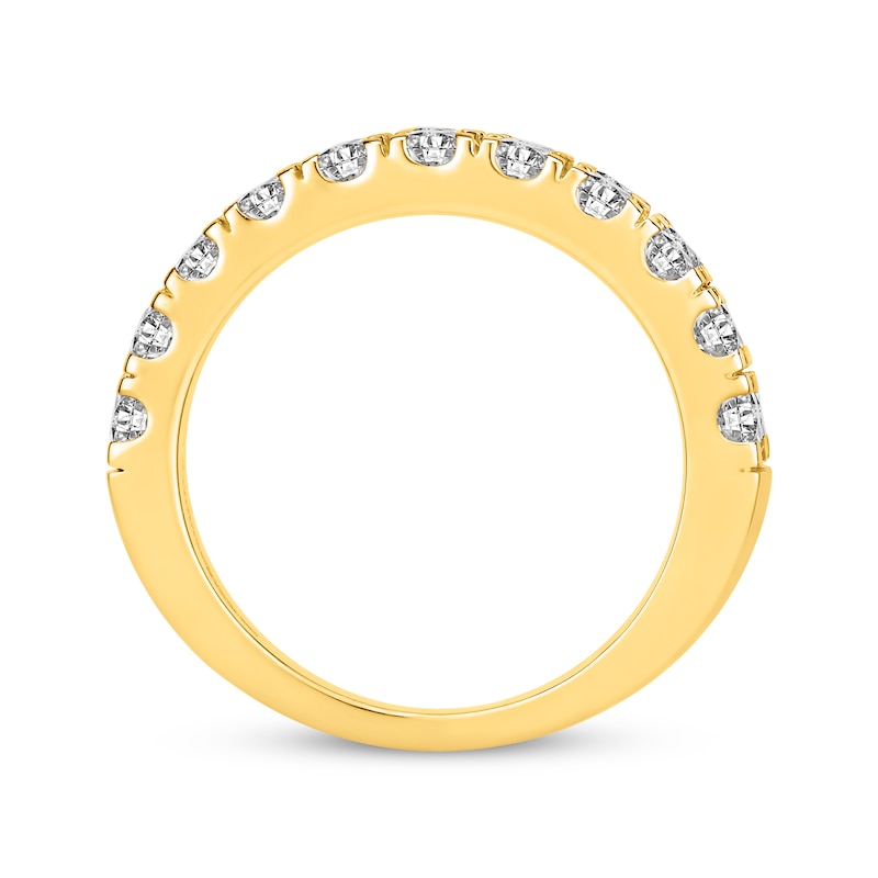 Main Image 3 of Lab-Grown Diamonds by KAY Two-Row Anniversary Band 2 ct tw 14K Yellow Gold