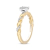 Thumbnail Image 1 of Hallmark Diamonds Multi-Stone Twist Shank Promise Ring 1/4 ct tw 10K Two-Tone Gold