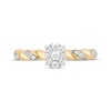 Thumbnail Image 3 of Hallmark Diamonds Multi-Stone Twist Shank Promise Ring 1/4 ct tw 10K Two-Tone Gold