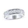 Thumbnail Image 1 of Men's THE LEO Legacy Lab-Grown Diamond Emerald-Cut Wedding Band 3 ct tw 14K White Gold