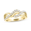 Thumbnail Image 1 of THE LEO Diamond Wave Anniversary Ring 1/3 ct tw 14K Yellow Gold